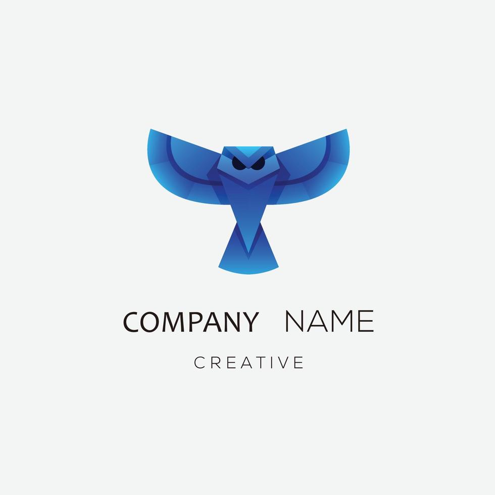 eule logo design symbol illustration farbe vektor