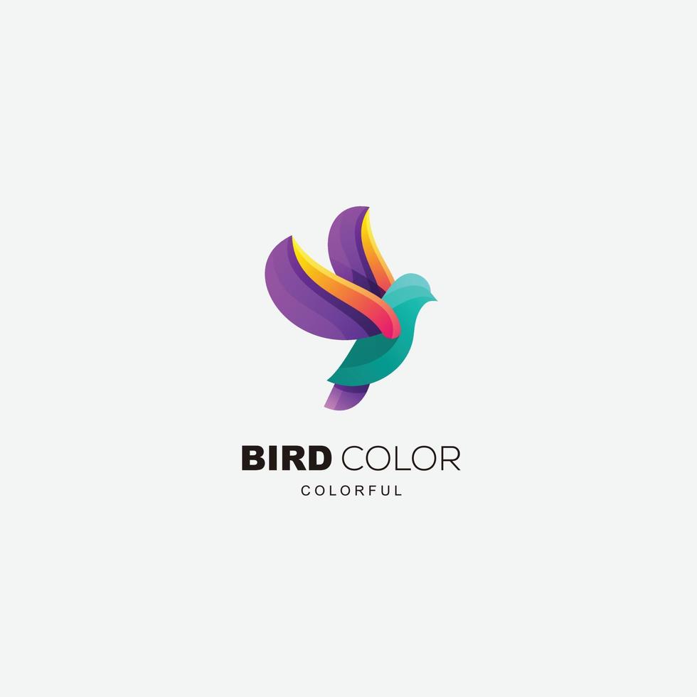 fågel ikon design vektor lutning Färg illustration