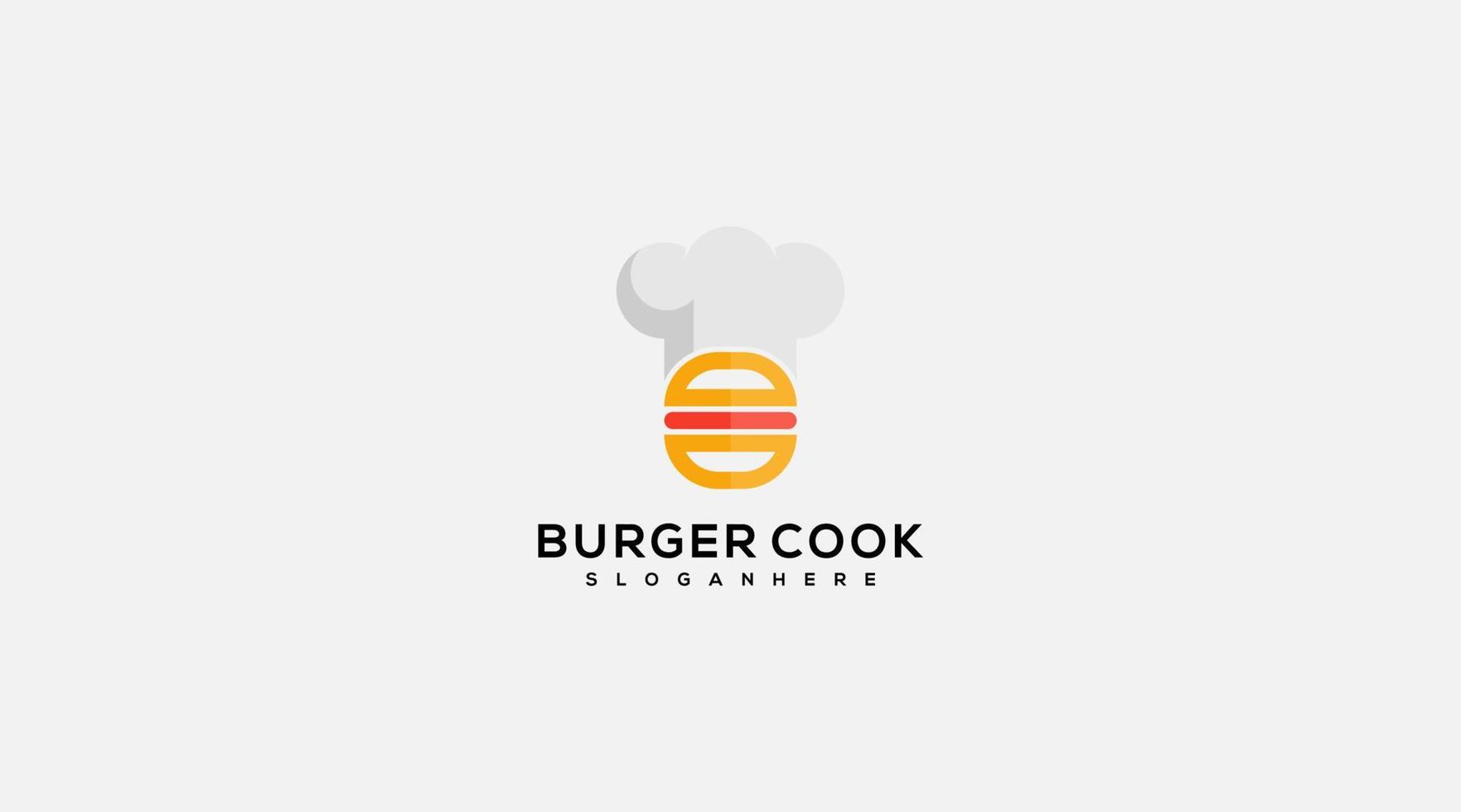 burger laga mat logotyp design lutning ikon Färg vektor