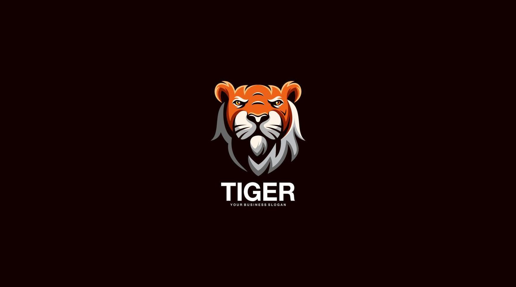 tiger vektor logotyp design illustration ikon