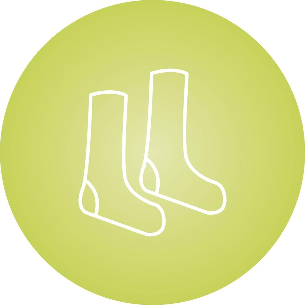 einzigartige Socken Vektorlinie Symbol vektor