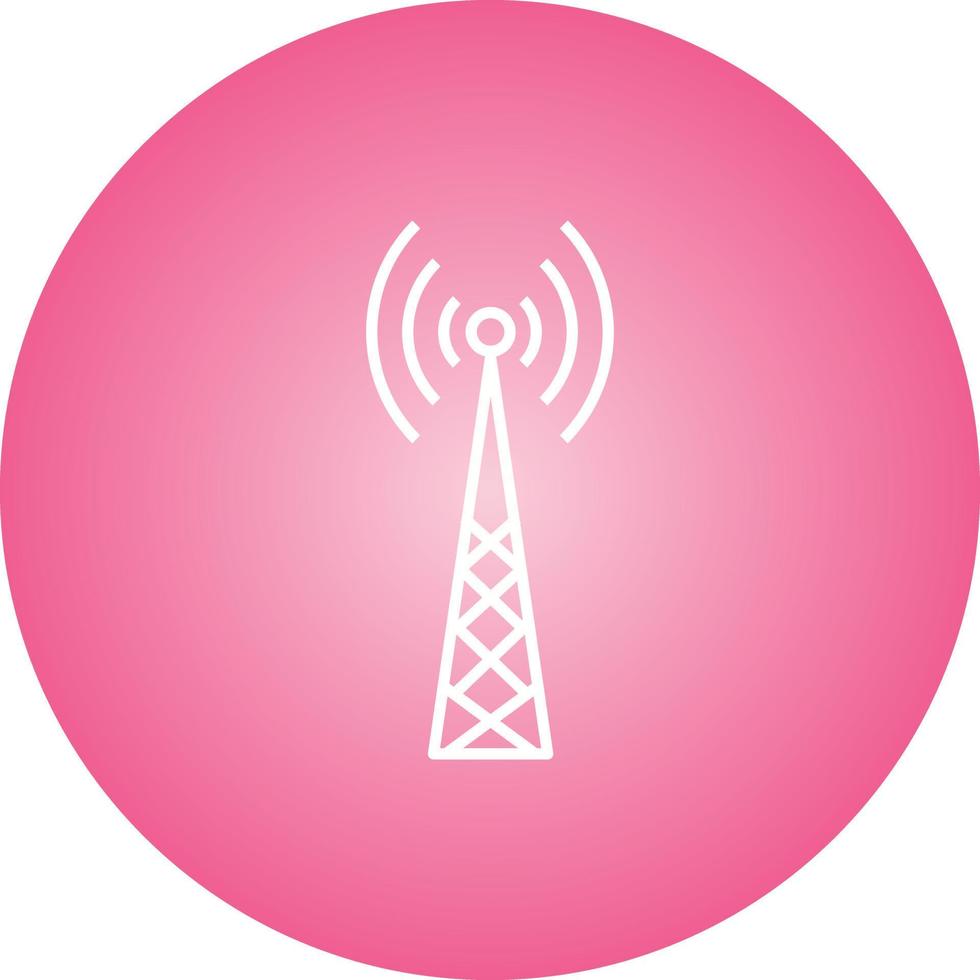 Einzigartiges Symbol für die Vektorlinie des Telekommunikationsturms vektor