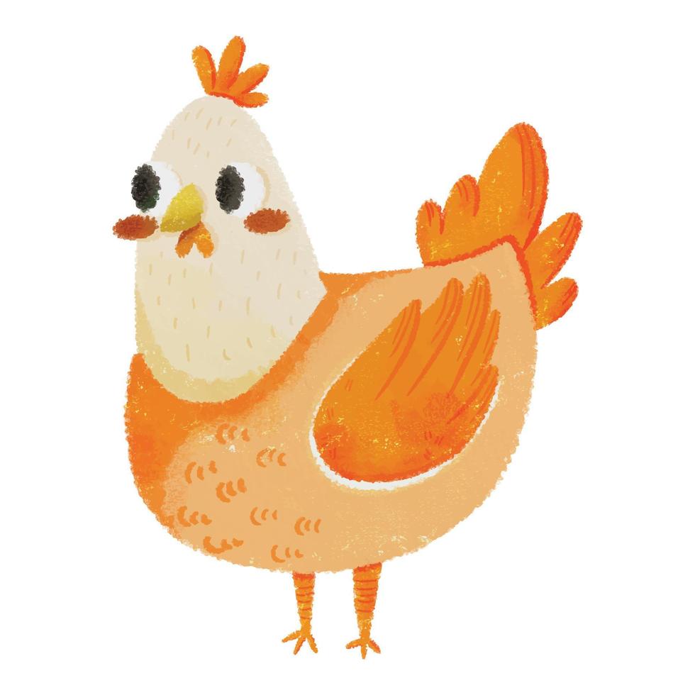 aquarell mutter huhn henne bauernhof grafiken vektor