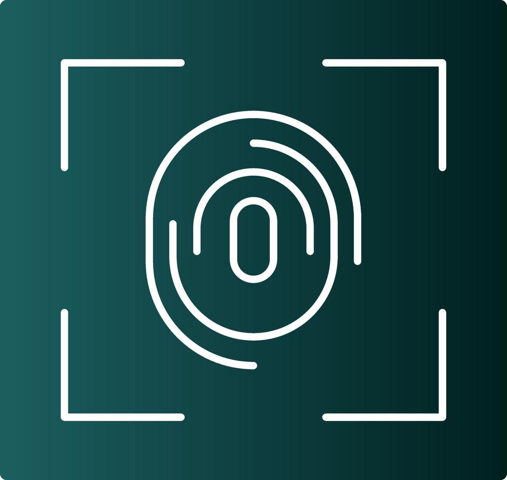 Fingerabdruck-Scanner-Vektor-Icon-Design vektor