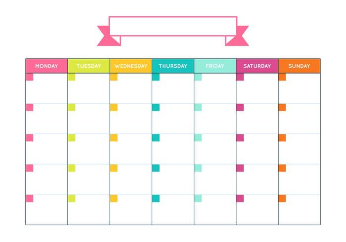 Kostenlose einzigartige monatliche Kalender-Vektoren vektor