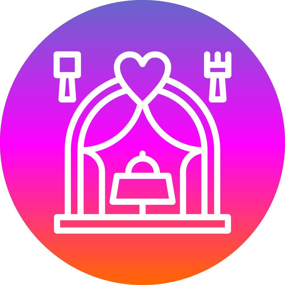 Hochzeitsessen Vektor-Icon-Design vektor