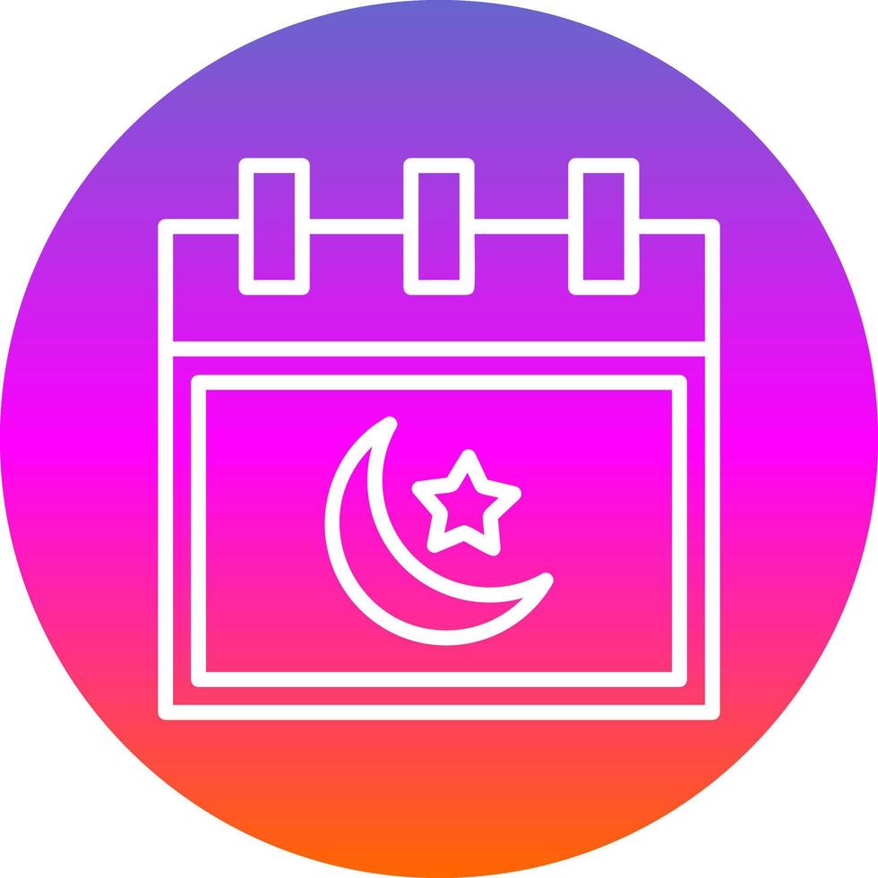 islamischer Kalender-Vektor-Icon-Design vektor