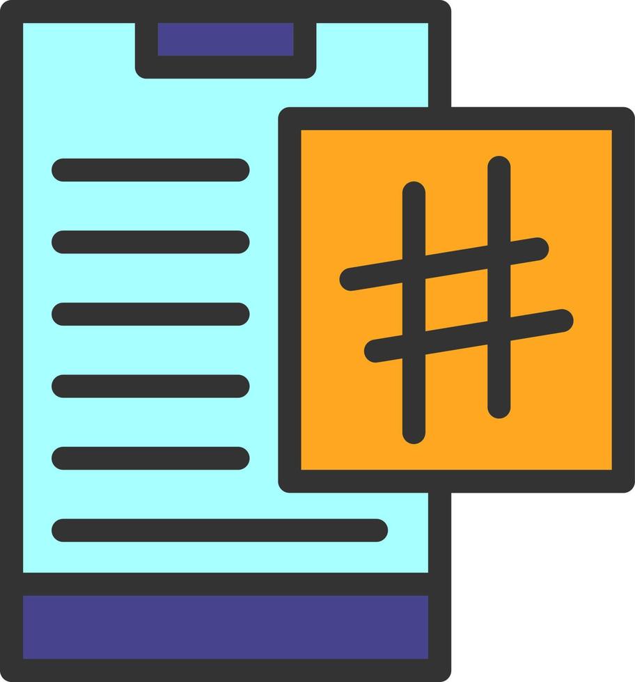 Hashtag-Vektor-Icon-Design vektor