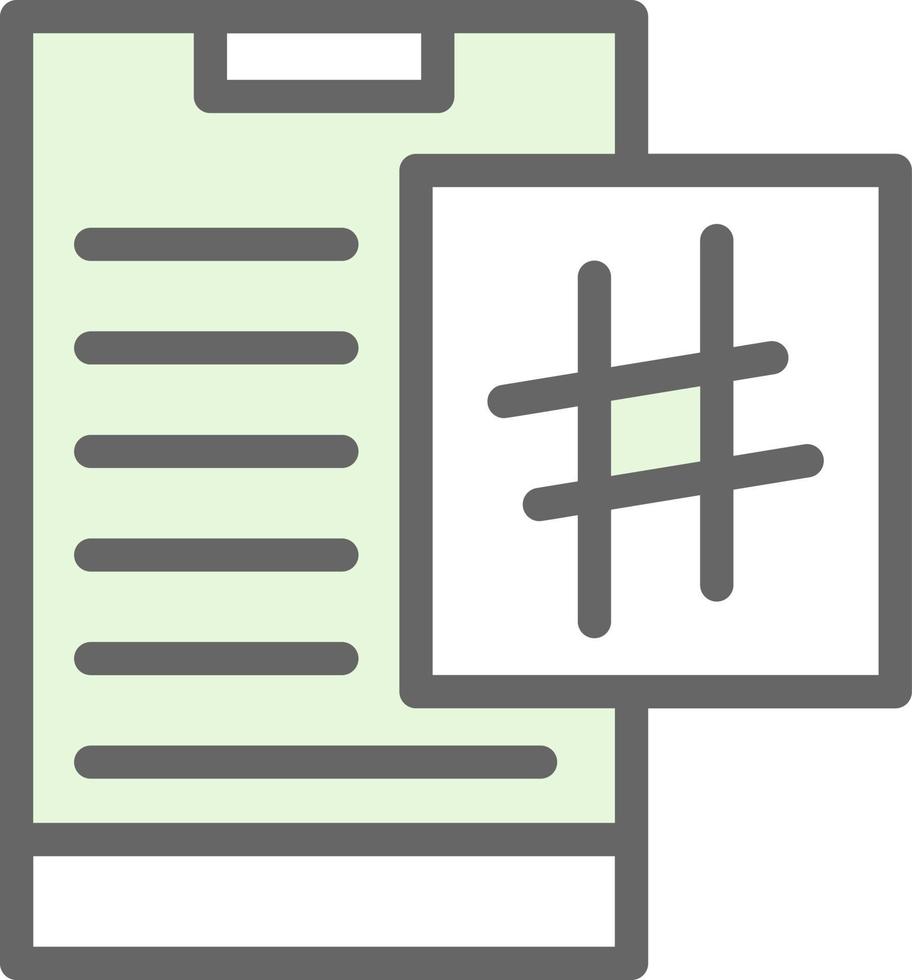 Hashtag-Vektor-Icon-Design vektor