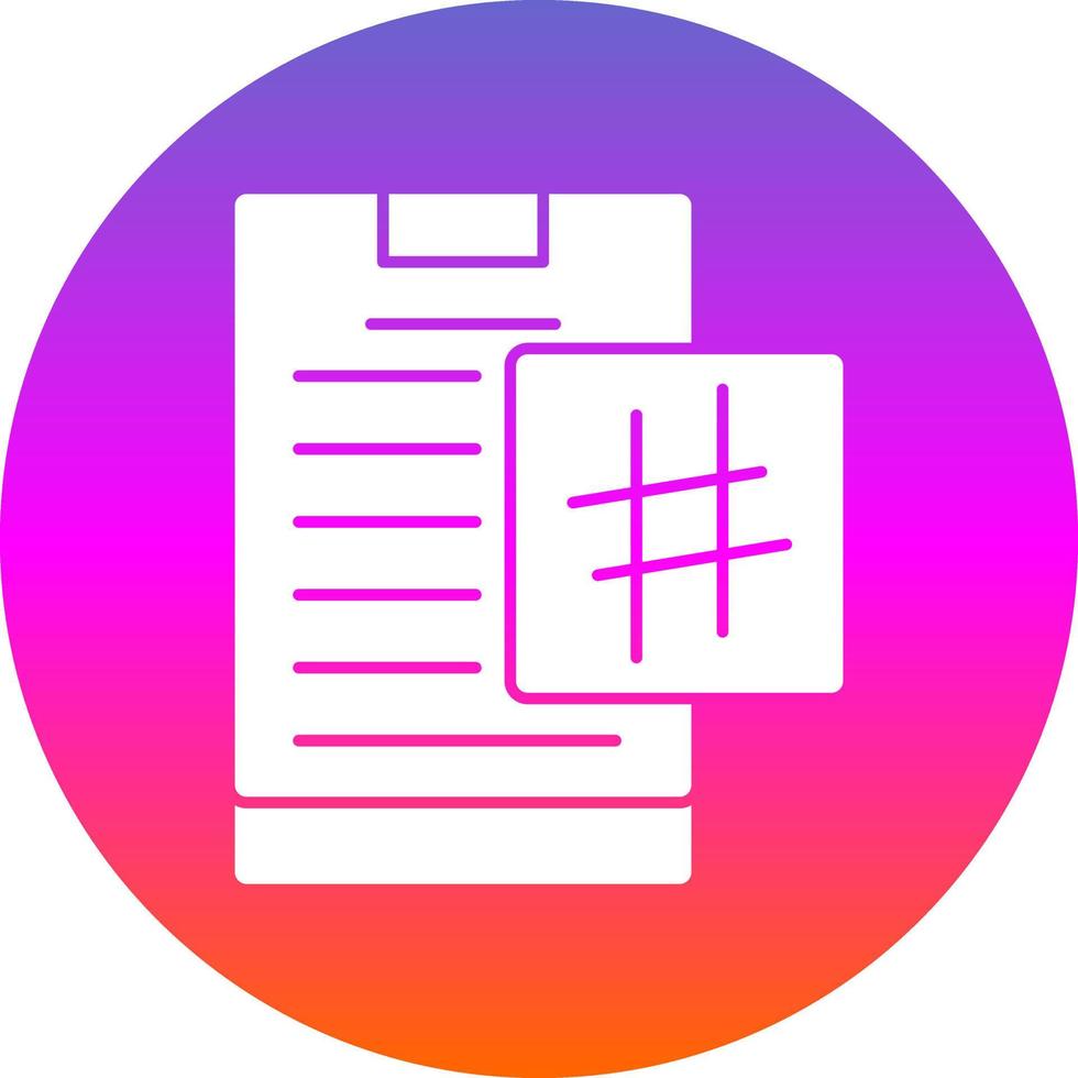 Hashtag-Vektor-Icon-Design vektor