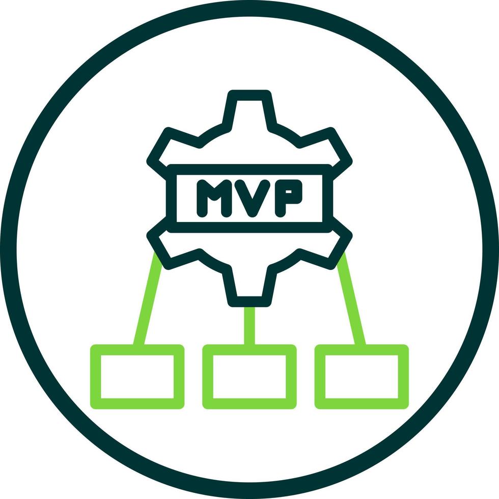 mvp-Vektor-Icon-Design vektor