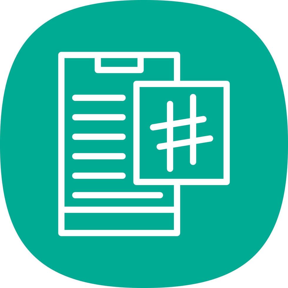 Hashtag-Vektor-Icon-Design vektor