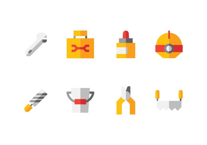 Handgjord, DIY, Bricolage Tools Set Icon vektor