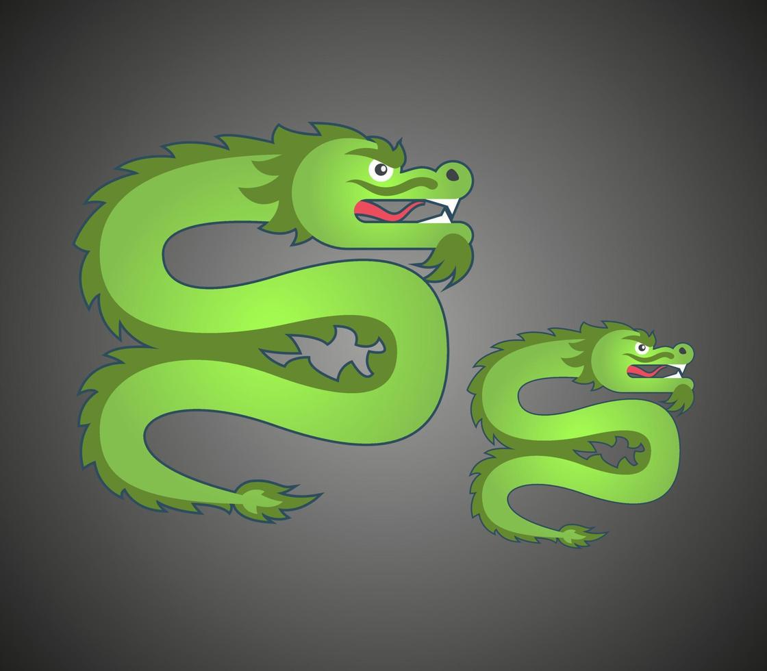 grüne Schlange mit einem Schild vektor