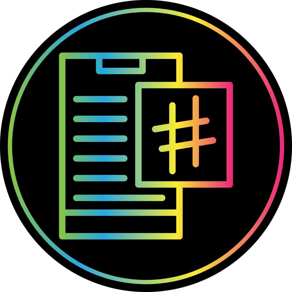 Hashtag-Vektor-Icon-Design vektor