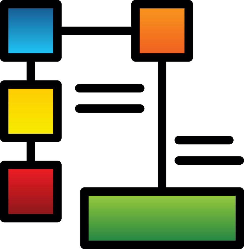 Flussdiagramm-Vektor-Icon-Design vektor