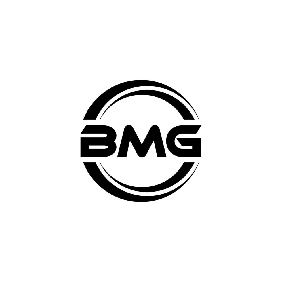 bmg-Brief-Logo-Design in Abbildung. Vektorlogo, Kalligrafie-Designs für Logo, Poster, Einladung usw. vektor