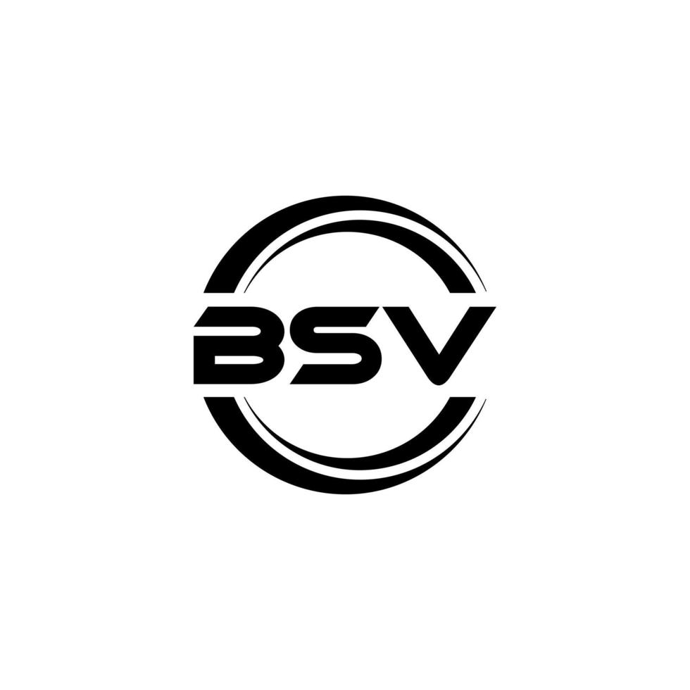 bsv brev logotyp design i illustration. vektor logotyp, kalligrafi mönster för logotyp, affisch, inbjudan, etc.