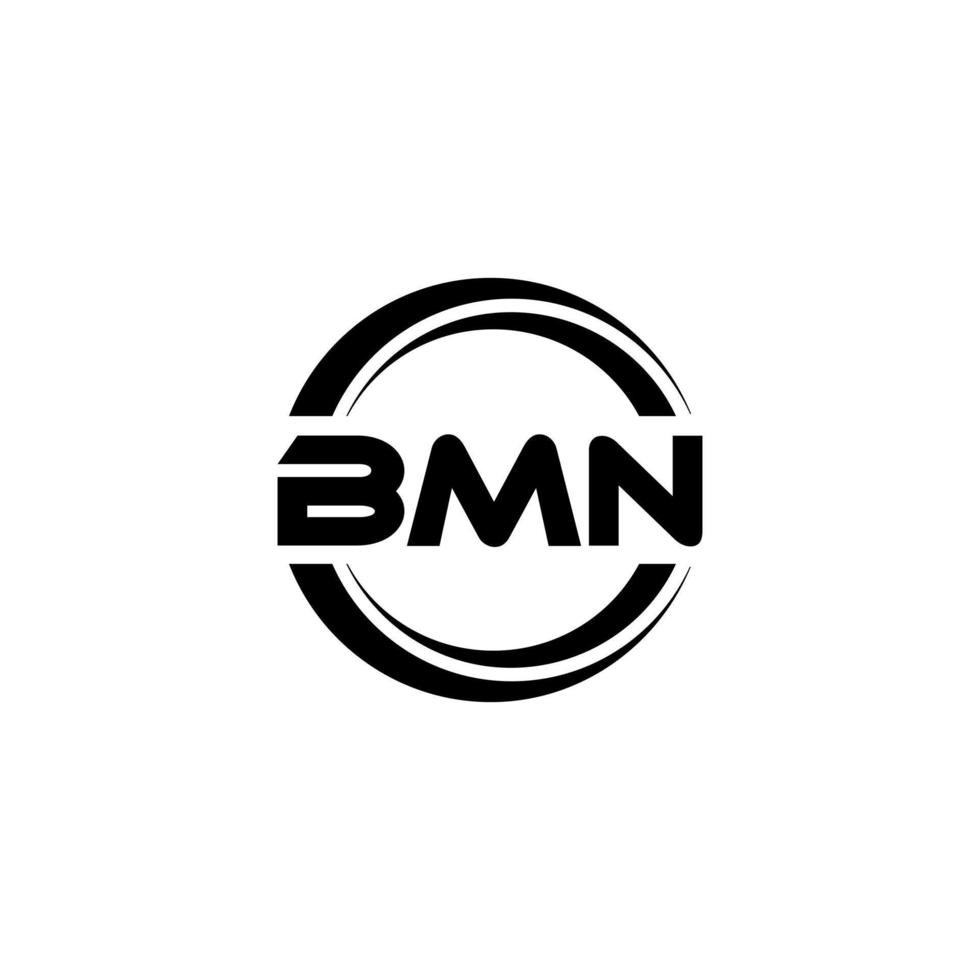 bmn-Brief-Logo-Design in Abbildung. Vektorlogo, Kalligrafie-Designs für Logo, Poster, Einladung usw. vektor