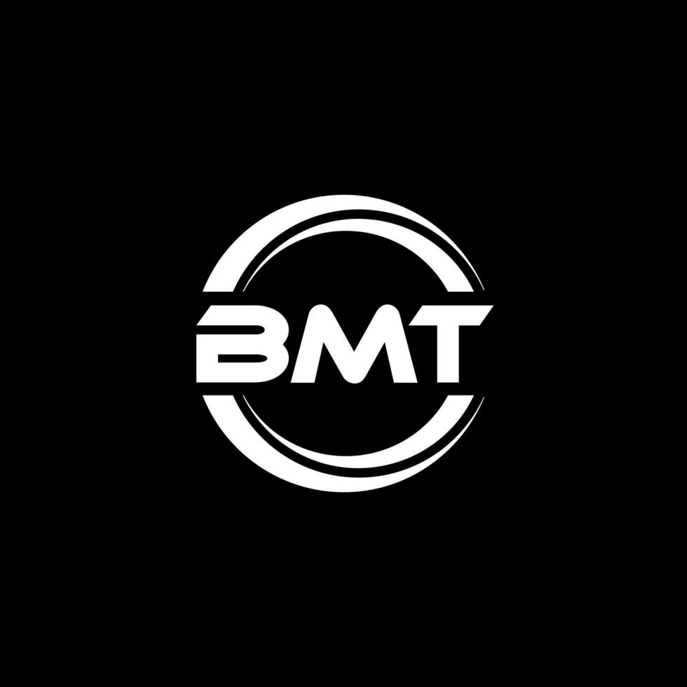 bmt brev logotyp design i illustration. vektor logotyp, kalligrafi mönster för logotyp, affisch, inbjudan, etc.