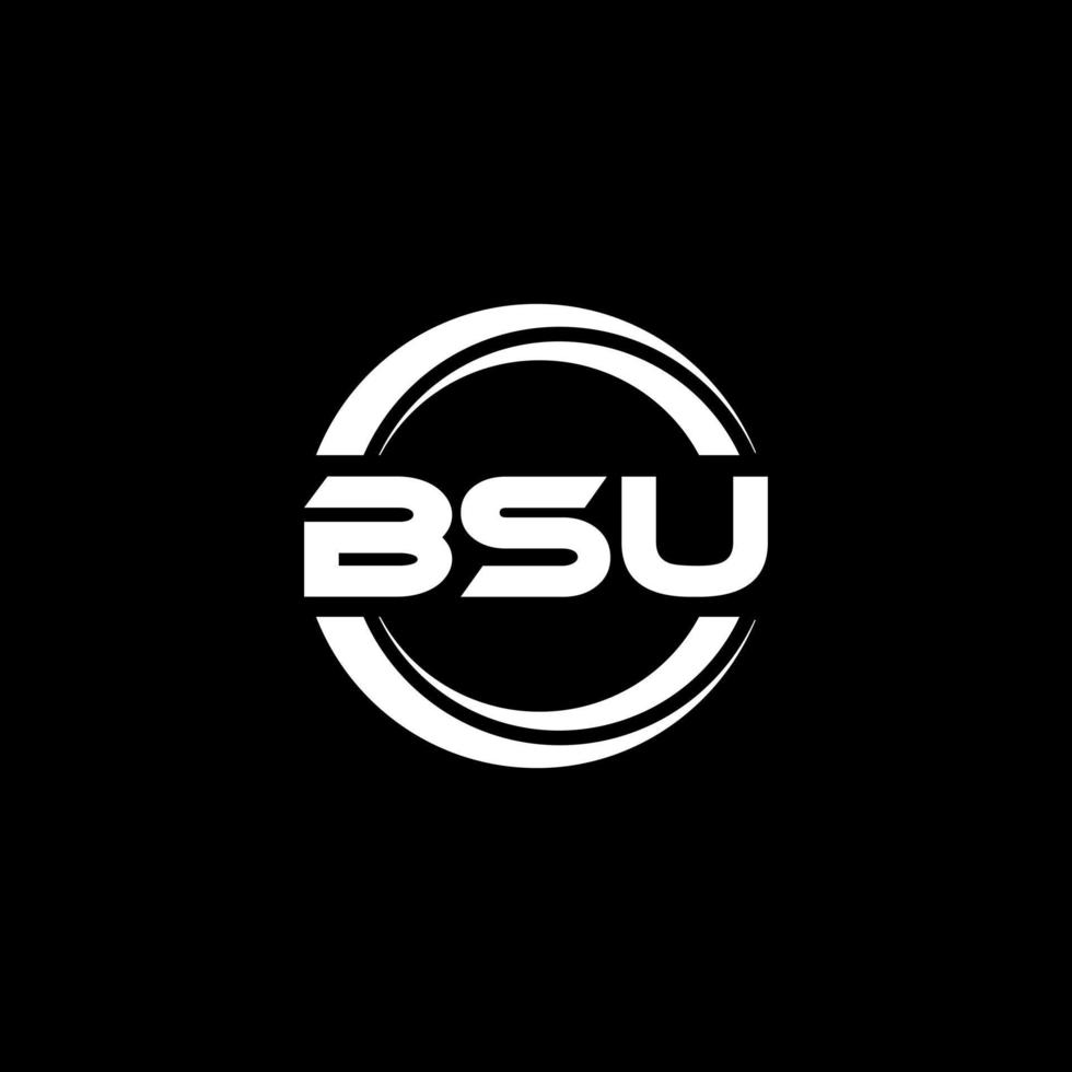 bsu brev logotyp design i illustration. vektor logotyp, kalligrafi mönster för logotyp, affisch, inbjudan, etc.