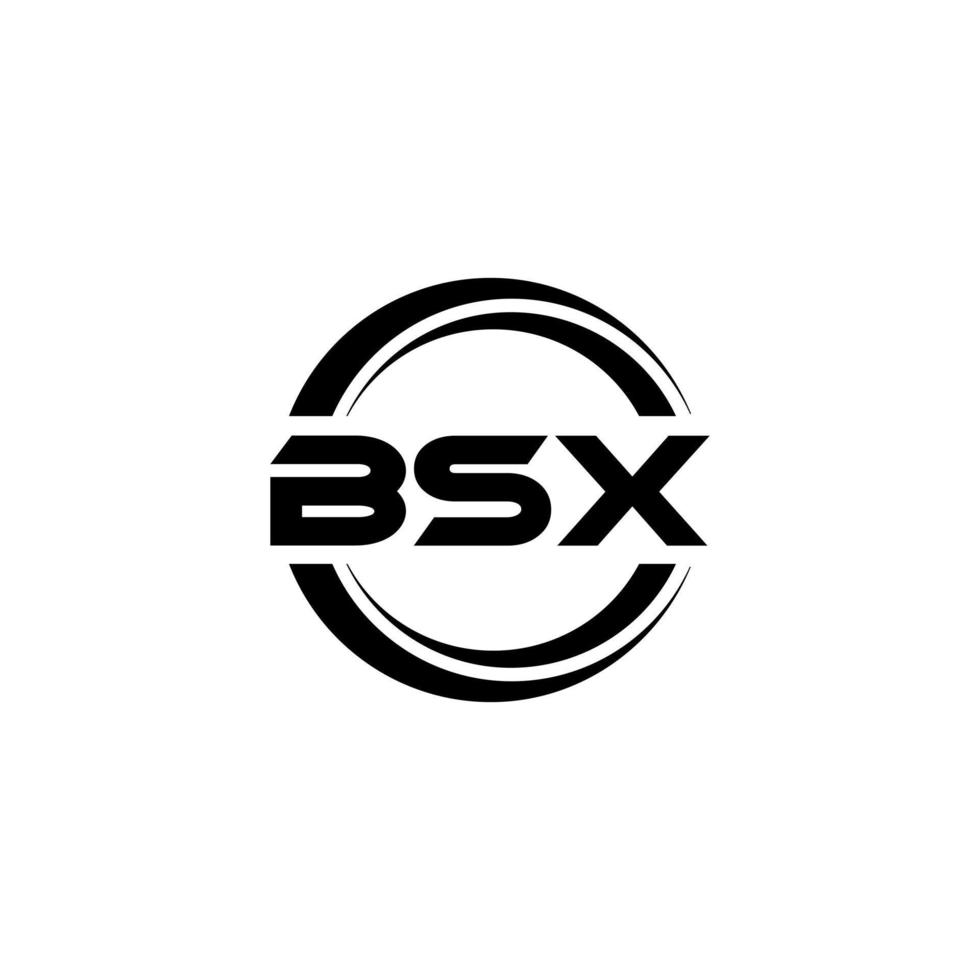 bsx brev logotyp design i illustration. vektor logotyp, kalligrafi mönster för logotyp, affisch, inbjudan, etc.