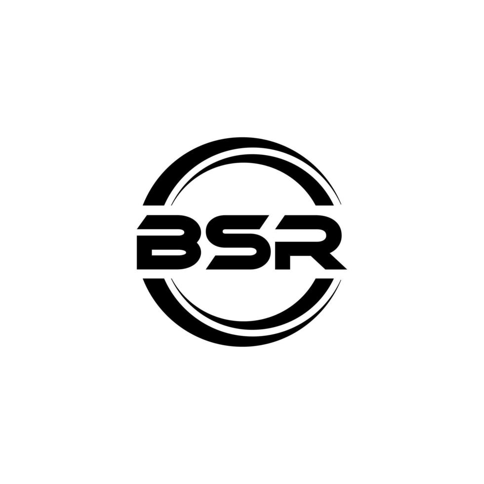 bsr-Brief-Logo-Design in Abbildung. Vektorlogo, Kalligrafie-Designs für Logo, Poster, Einladung usw. vektor