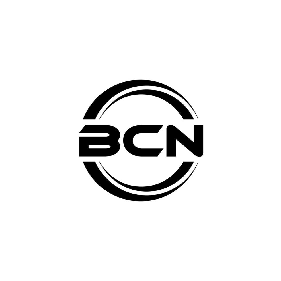 bcn brev logotyp design i illustration. vektor logotyp, kalligrafi mönster för logotyp, affisch, inbjudan, etc.