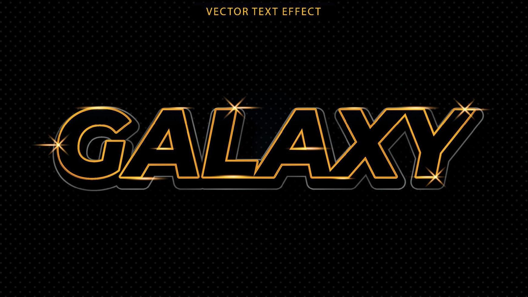 Luxus-3D-Text-Galaxie-Vektordatei vektor