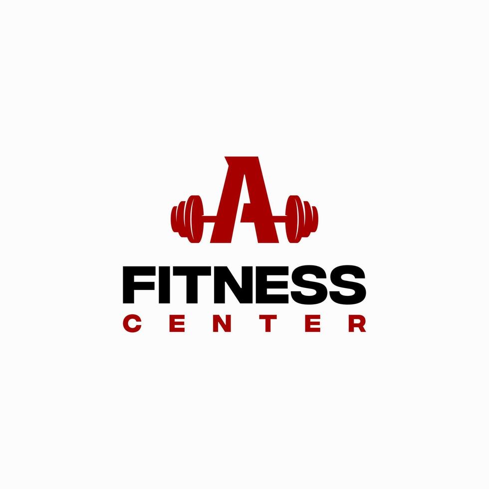 ein anfänglicher Fitness-Center-Logo-Vorlagenvektor, Fitness-Fitness-Logo vektor