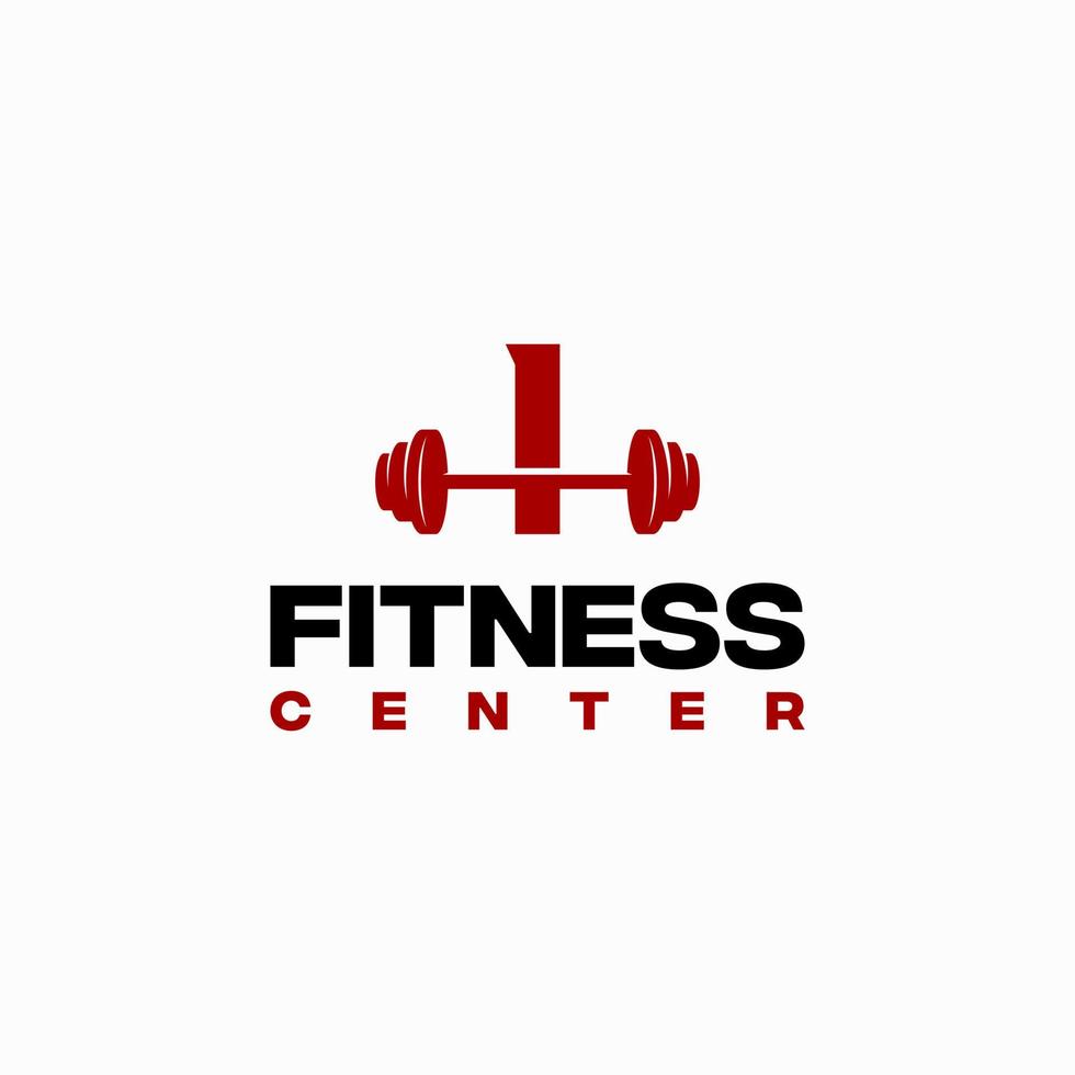 i anfänglicher Fitness-Center-Logo-Vorlagenvektor, Fitness-Fitness-Logo vektor