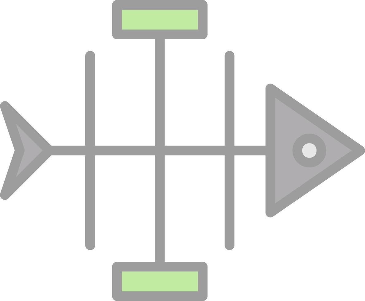 Fishbone-Diagramm-Vektor-Icon-Design vektor