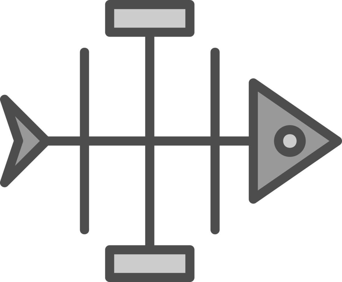 fiskben diagram vektor ikon design