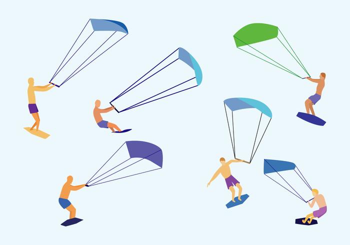 Kitesurfing-Vektor vektor