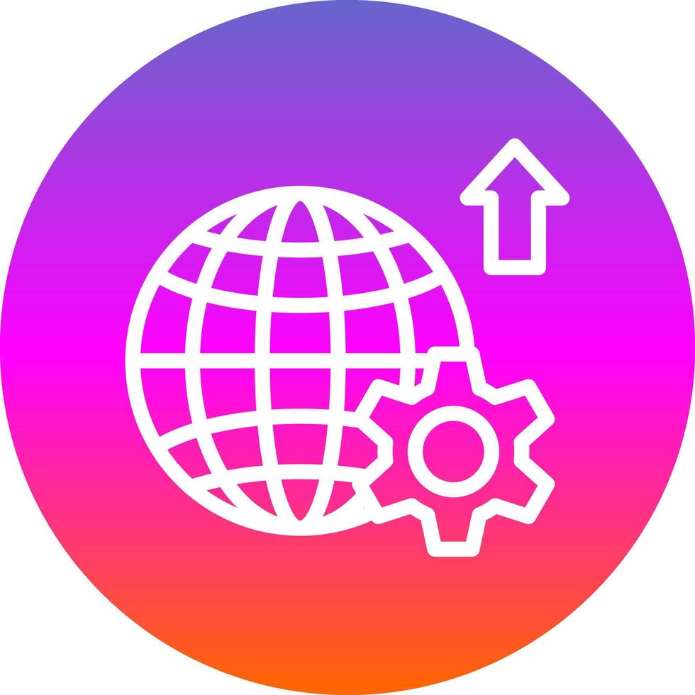 globales Fortschrittsvektor-Icon-Design vektor