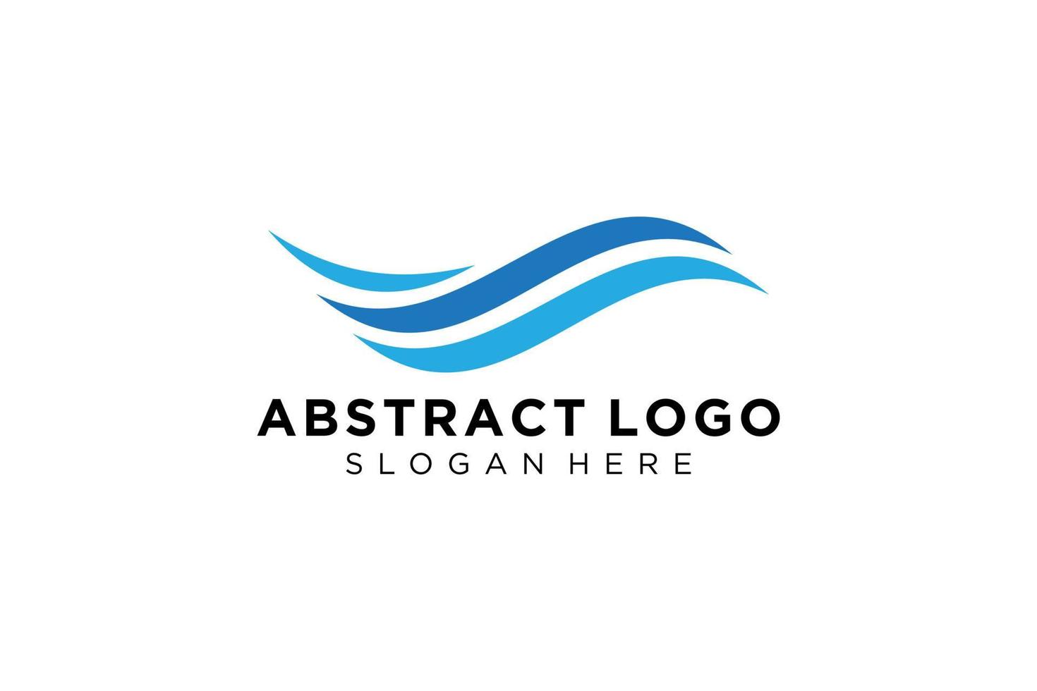 abstraktes Wasserwellen-Splash-Logo-Symbol und Icon-Design. vektor