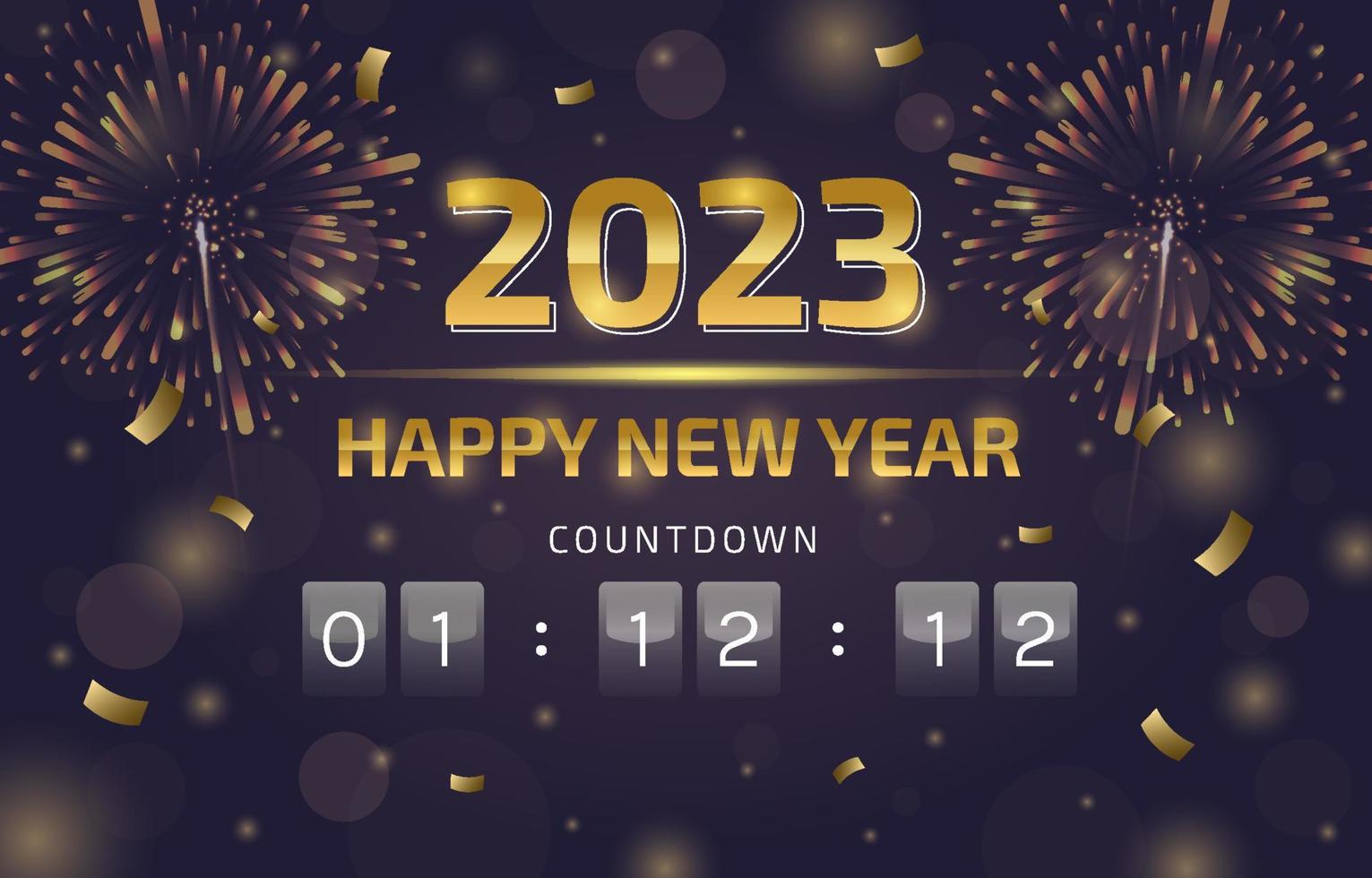 Neujahrs-Countdown bis 2023 vektor