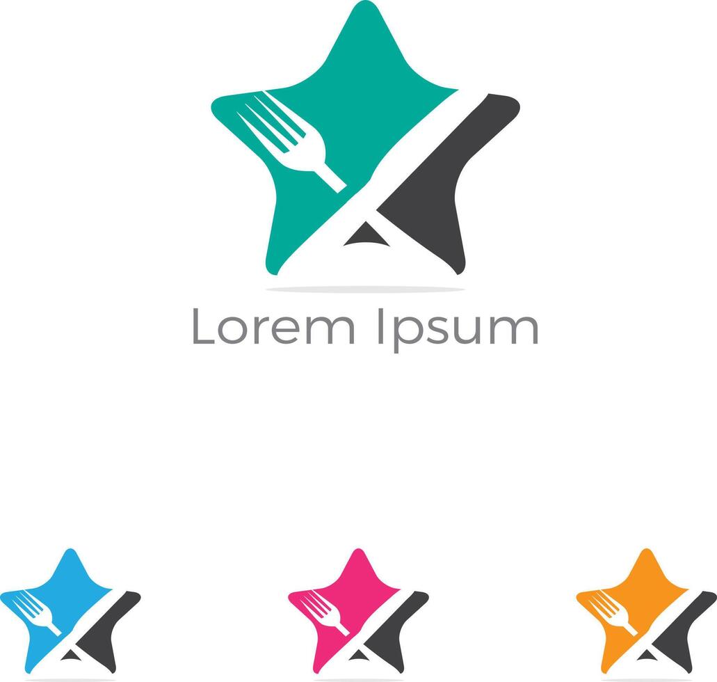 restaurang logotyp - mat industri, favorit och friska mat logotyp vektor