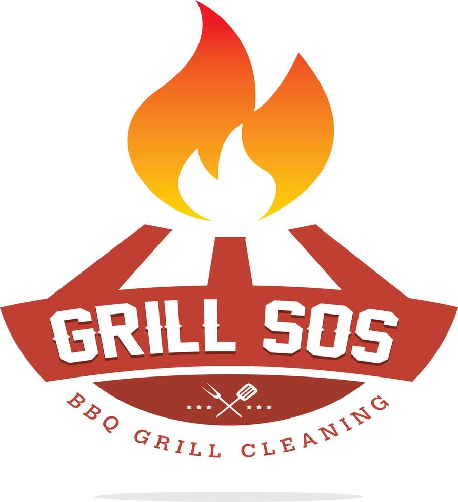 utegrill fest logotyp design. vektor