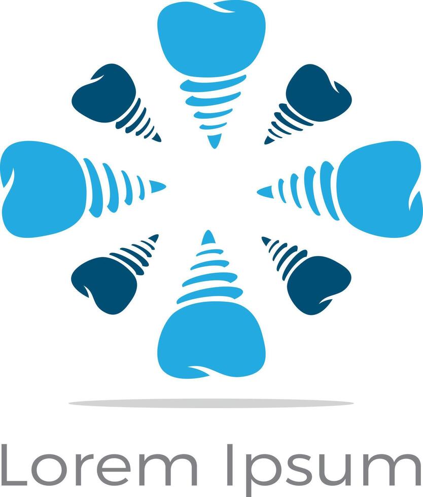 zahnpflege-logo-symbole, zahn im schild, haus, apfel und herzillustration. vektor