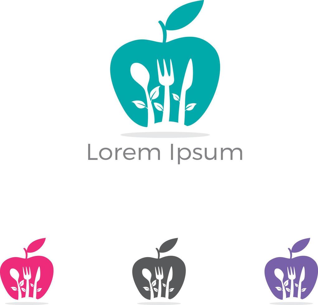 Restaurant-Logo - Lebensmittelindustrie, Logo-Vektor für beliebte und gesunde Lebensmittel vektor