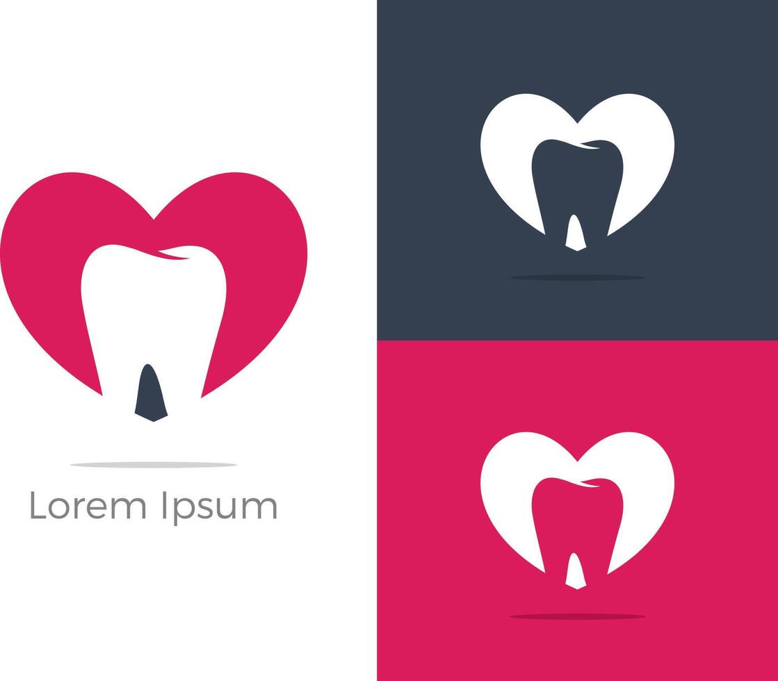 tand blomma cirkel mönster för dental logotyp design. dental vård logotyp design. vektor