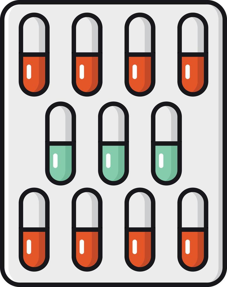 kapselvektorillustration auf einem hintergrund. hochwertige symbole. vektorikonen für konzept und grafikdesign. vektor