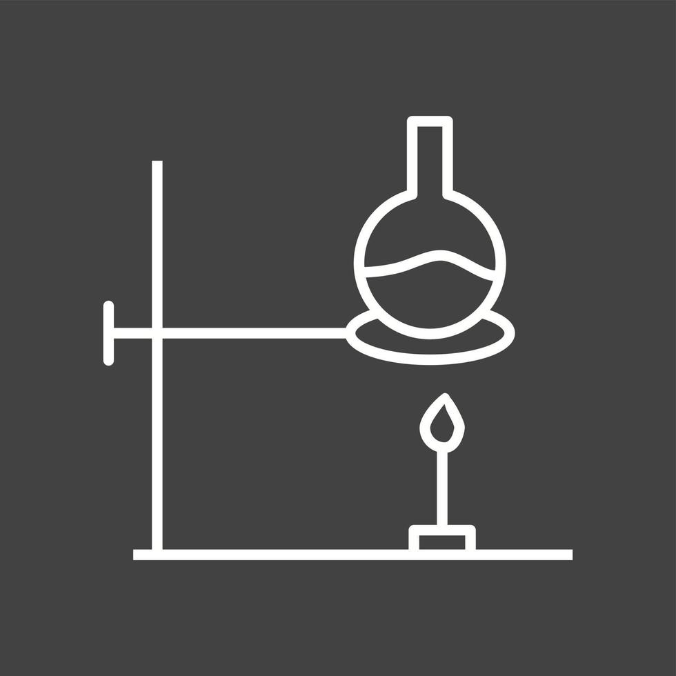 Einzigartiges Experiment auf Hitze i Vektorliniensymbol vektor