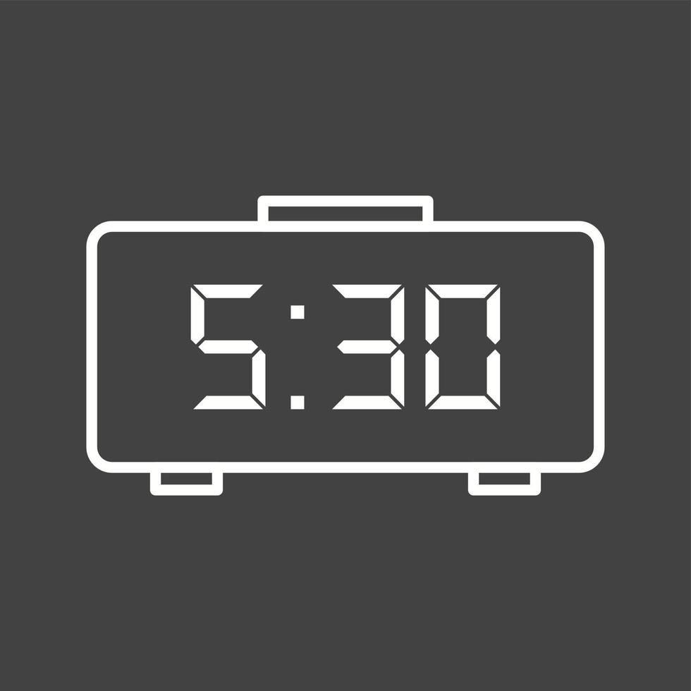 Einzigartiges Vektorsymbol für die digitale Uhrlinie vektor