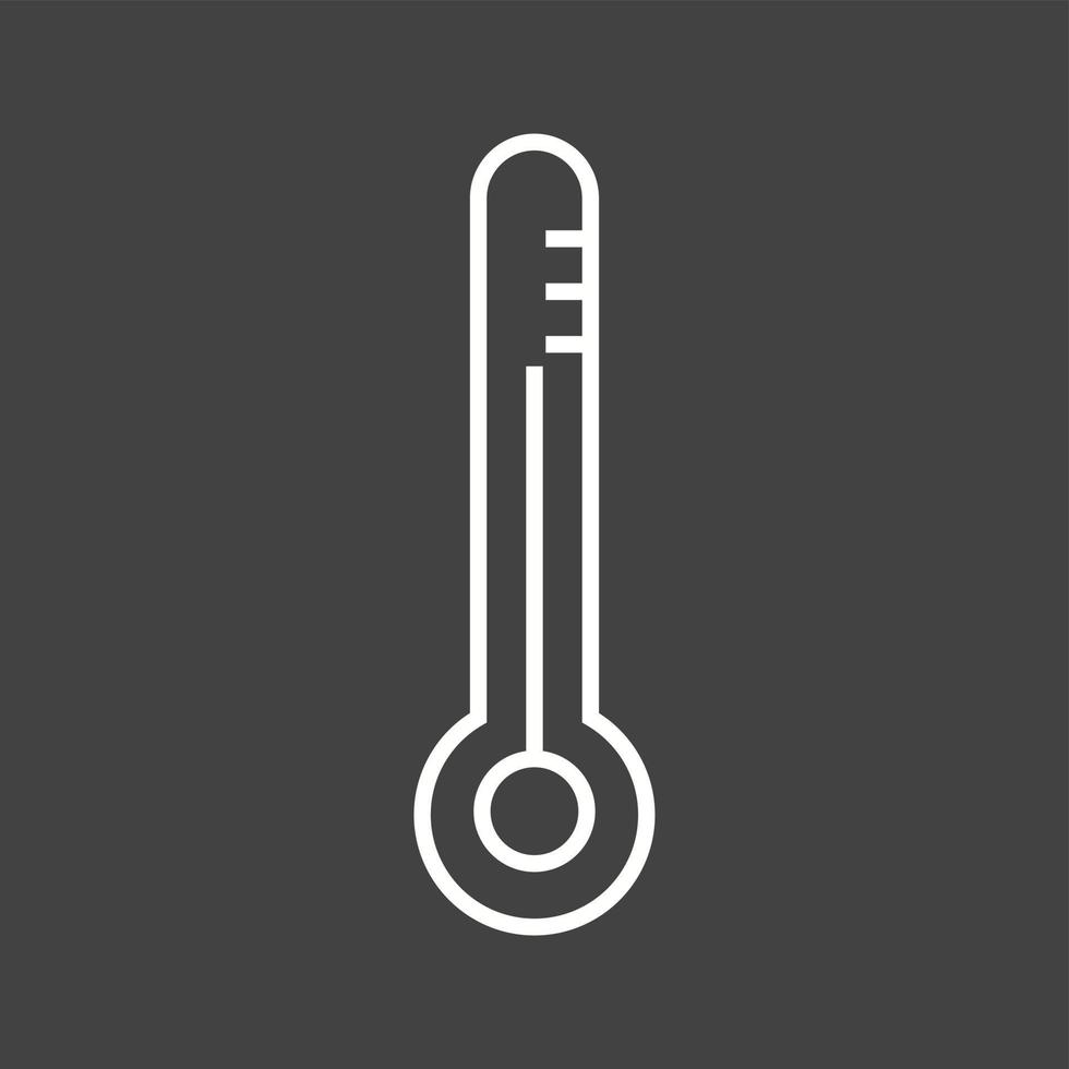 Einzigartiges Symbol für die Vektorlinie des Thermometers vektor