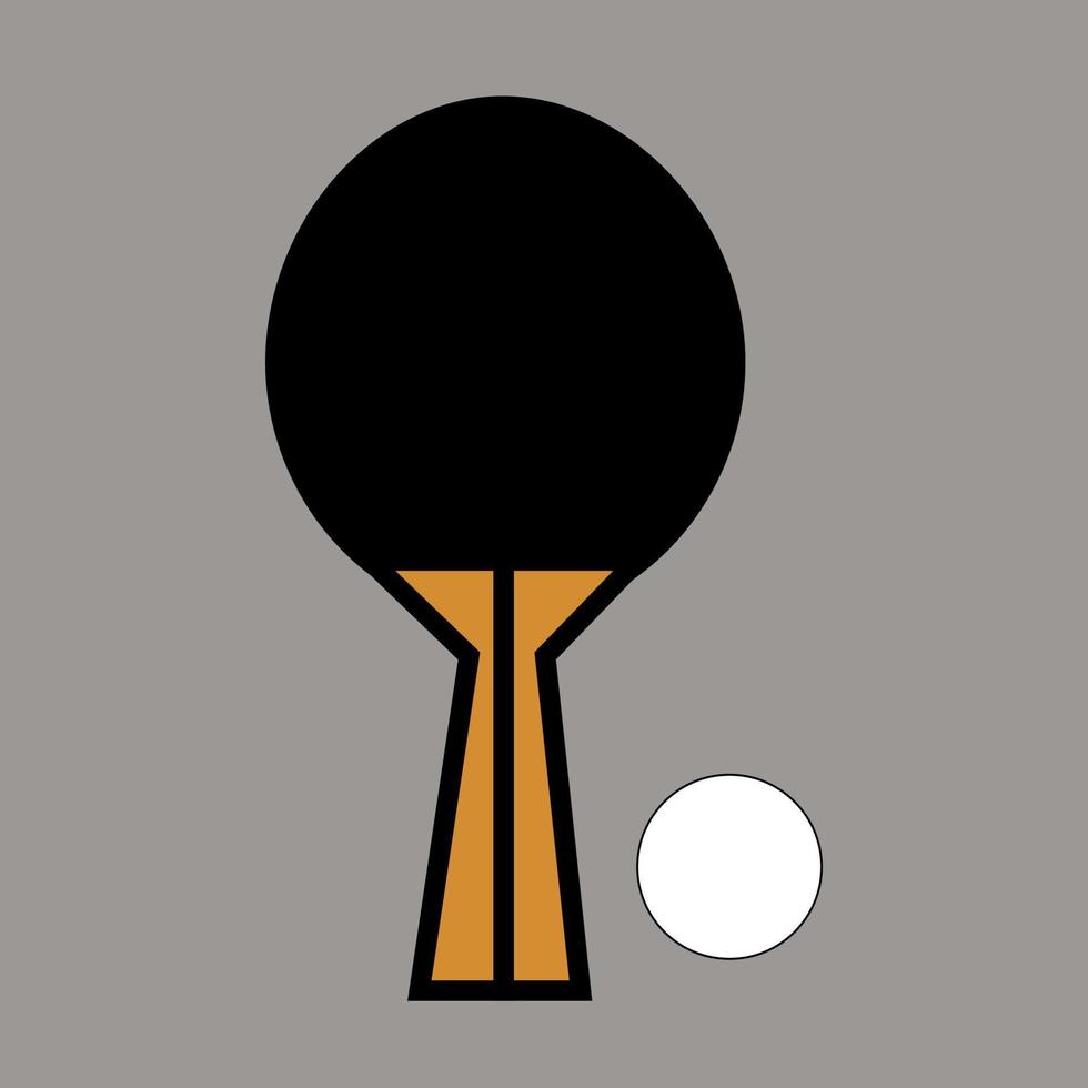Tischtennisspiel, Illustration, Vektor, auf weißem Hintergrund. vektor