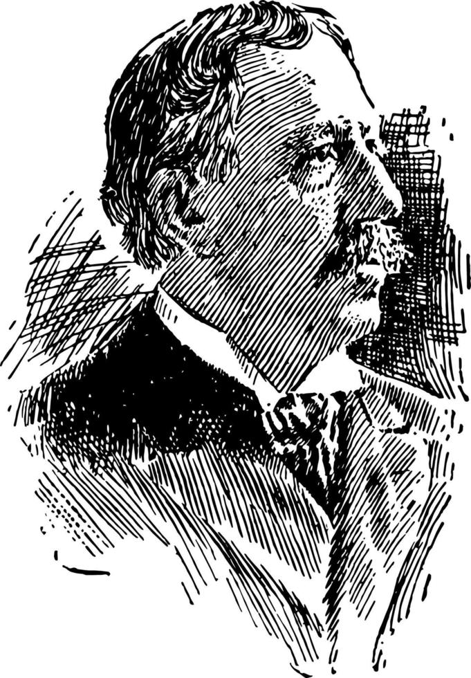 David starr Jordan, årgång illustration vektor