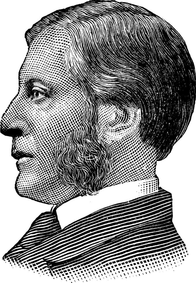 charles w. eliot, årgång illustration vektor