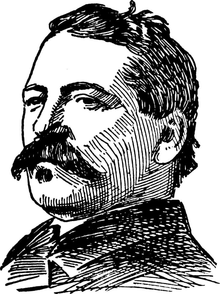 samuel gompers, årgång illustration vektor